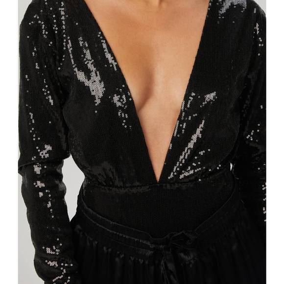 NEW IN THE MOOD FOR LOVE terry bodysuit in black - Picture 4 of 5